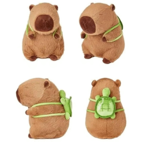 Capivarara Filó Pelúcia Antialérgica 23cm Mochila