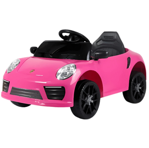 Carro Elétrico Infantil Conversível 6v Rosa com Luz e Som Bang Toys