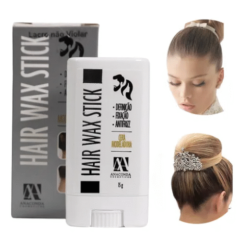 Cera Modeladora Hair Wax Stick Para Cabelo Penteados Em Bastão Antifrizz