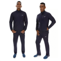 Conjunto Agasalho Mizuno Mimst Masculino Azul