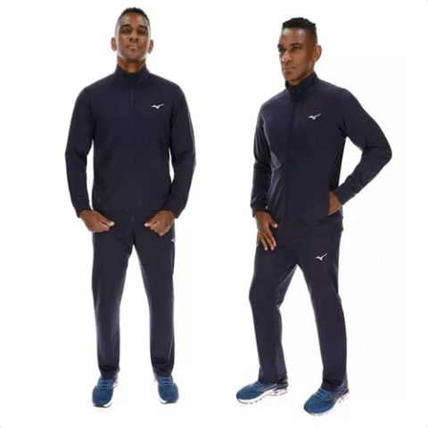 Conjunto Agasalho Mizuno Mimst Masculino Azul