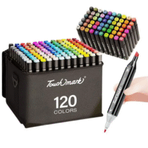 Conjunto Canetas Marcador Canetinha Ponta Dupla 120 Cores