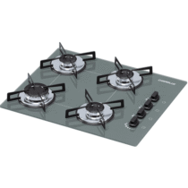 Cooktop 4 Bocas Chamalux Ultra Chama Bivolt Trempe de Chapa Cinza