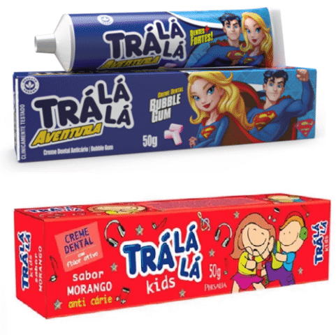 Creme Dental Trá Lá Lá Kids 50g (2 opções)