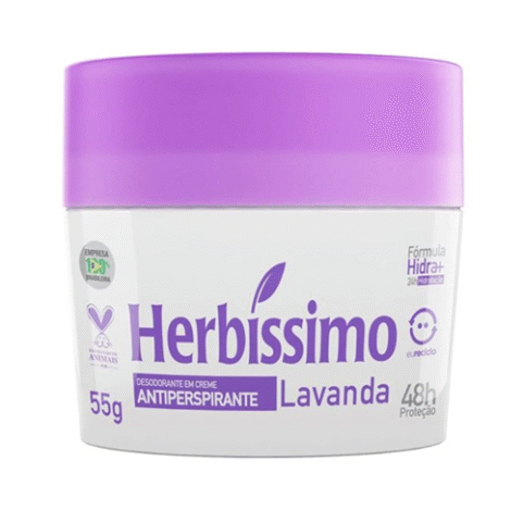 Desodorante Cremoso Herbissimo 55g Lavanda