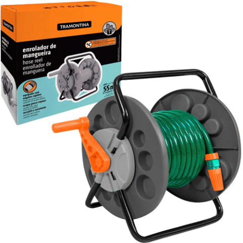Enrolador de Mangueira Fixo Tramontina p/ até 55m