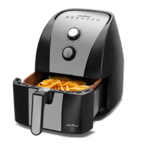Fritadeira Air Fryer Britânia 5,5L 1500W Gold BFR51 Preta