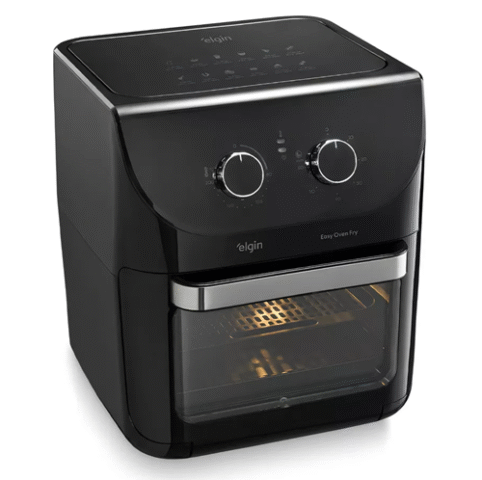 Fritadeira Elérica Air Fryer Easy Oven 4 em 1 Elgin 12L 1800w Preta