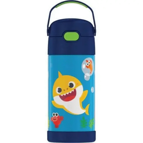 Garrafa Térmica Thermos Baby Shark Aço Inox 355ml Importada