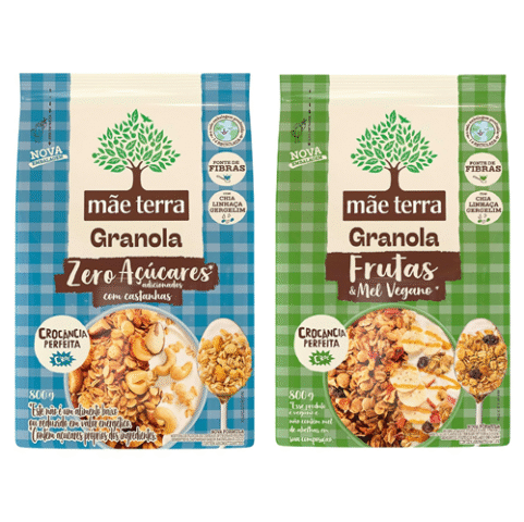 Granola Mãe Terra Granola Zero Açúcares Tradicional ou Frutas E Mel 800g