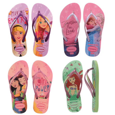 Havaianas Kids Chinelo Slim com Glitter Princesas Disney