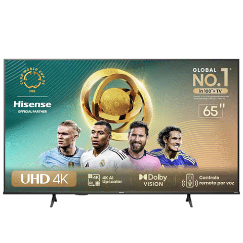 Hisense Smart TV UHD 4K Dled 65″ Polegadas Com Hdr10+ Dolby Vision Game Mode Controle Por Voz Alexa Built-in Airplay