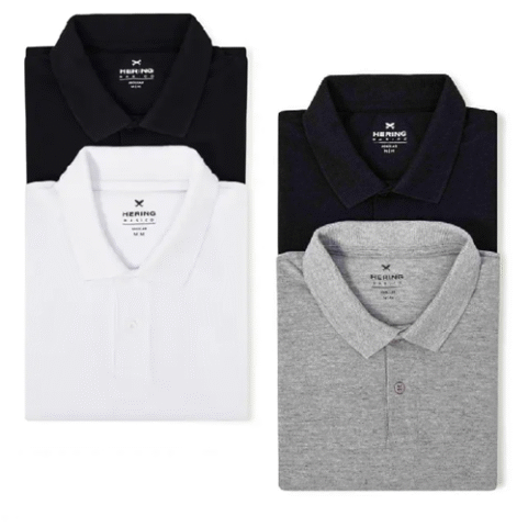 Kit 2 Camisas Polo Básicas Masculinas Hering