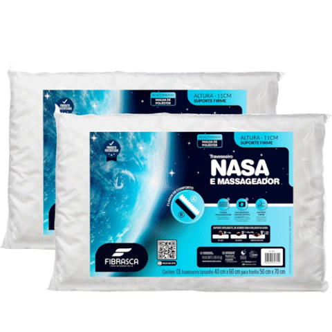 Kit 2 Travesseiros Nasa Up 3 Fibrasca