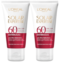 Kit 2 unidades L’Oréal Paris Solar Expertise Protetor Facial Antirrugas Fps 60 40g