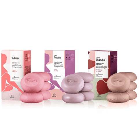 Kit 3 Caixas Sabonetes em Barra Tododia com 5 Sabontes cada