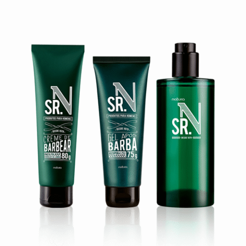 Kit 3 Produtos Sr. N. Creme de Barbear + Gel + Pós Barba