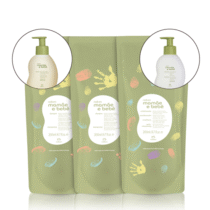 Kit 3 Unidades Refis Shampoo e Condicionador Mamãe e Bebê 200ml