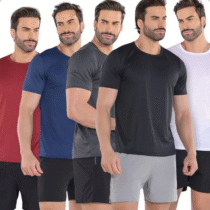 Kit 5 Camisetas Básicas Masculina Dry Fit Lisa Tradicional Veronz