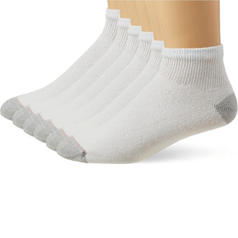 Kit 6 Pares de Meia Esportiva Hanes Sapatilha ou Cano Curto