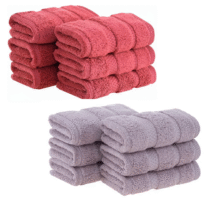 Kit 6 Toalhas Lavabo Buddemeyer Vision Dual Air Cor Rose ou Goiaba