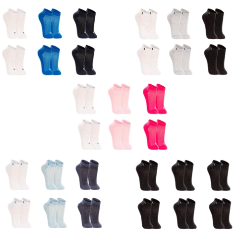 Kit 6 Pares Meias Lupo Kids Infantil (6 cores)