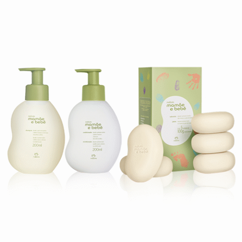 Kit Mamãe e Bebê Shampoo + Condicionador + Sabonete em Barra Natura