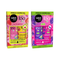 Kit Meu Liso Kids Salon Line Shampoo + Condicionador Vegano Morango ou Uva