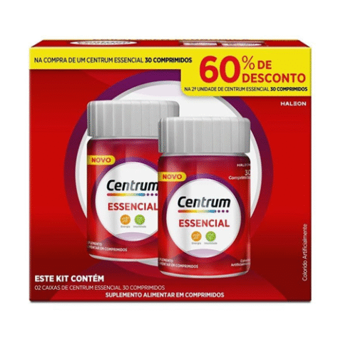 Kit Multivitamínico Centrum Essencial Adulto 30 Comprimidos cada