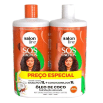 Kit Salon Line Shampoo + Condicionador Sos Coco Tratamento Profundo 1L cada