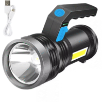Lanterna LED Holofote Longo Alcance USB resistente a água