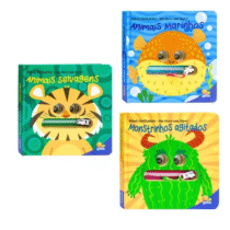 Livro Olhos Cintilantes Interativo com Zíper Animais com até 50% OFF
