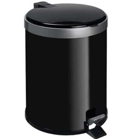 Lixeira de Pedal em Poliproprileno 5L Preta