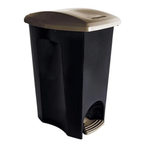 Lixeira Ecoblack Plasútil 50L Com Pedal