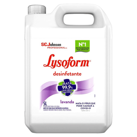 Lysoform Desinfetante 5L Lavanda Limpeza Pesada e Eficiente