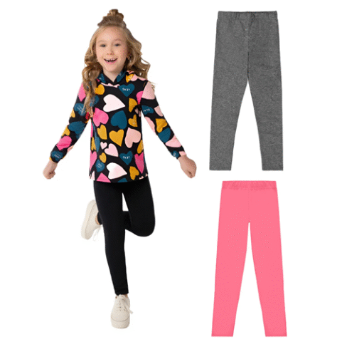 Malwee Kids Calça Legging Infantil Lisa Cotton Básica