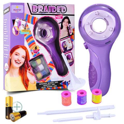 Máquina Trança Magica Cabelo Infantil Para Meninas faz Terere Mechas Trancinhas