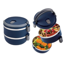 Marmita Dupla Lunch Box Azul Euro Home