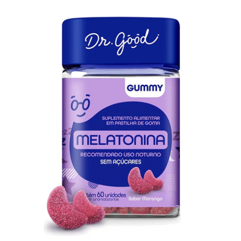 Melatonina Em Gomas Sabor Morango 60 Gomas Fini Dr Good
