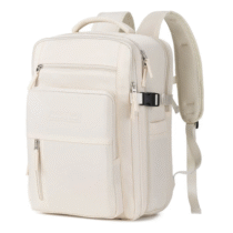 Mochila Viagem Executiva Grande Notebook Feminina Mas Branco
