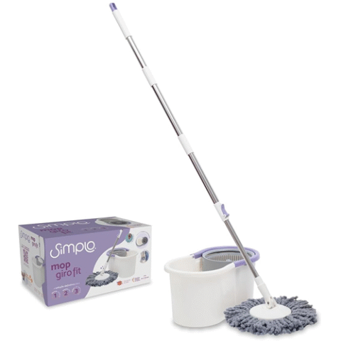 Mop com Balde e Esfregão Giro Fit Simplo