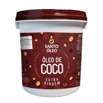 Óleo De Coco Extravirgem Balde 3,2L Santo Óleo