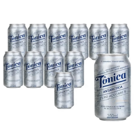 Pack 12 unidades Água Tônica Antarctica Zero Açúcar 350ml