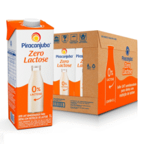 Pack 12 Unidades Leite Semidenatado Piracanjuba Zero Lactose 1L