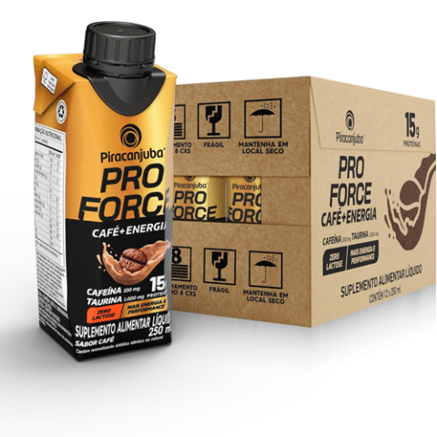 Pack 12 Unidades Piracanjuba ProForce Zero Lactose Café 250ml