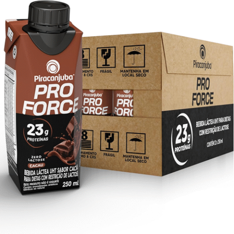 Pack 12 Unidades Piracanjuba ProForce Zero Lactose Cacau 250ml