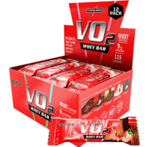 Pack 12 Unidades Whey Bar VO2 Morango Integralmedica 360g