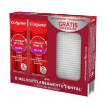 Pack 2 Unidades Colgate Creme Dental para Clareamento Luminous White Glow 70g + Necessaire