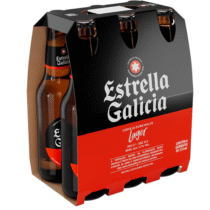 Pack 6 Unidades Cerveja Estrella Galicia Lager LN 355ml
