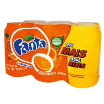 Pack 6 unidades Fanta Laranja 350ml